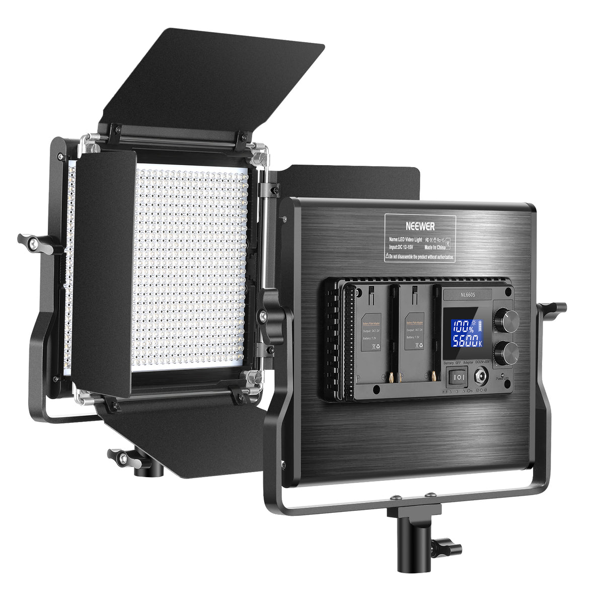 NEEWER NL660 LEDビデオライト\u0026スタンド+ディフューザ+自由雲台