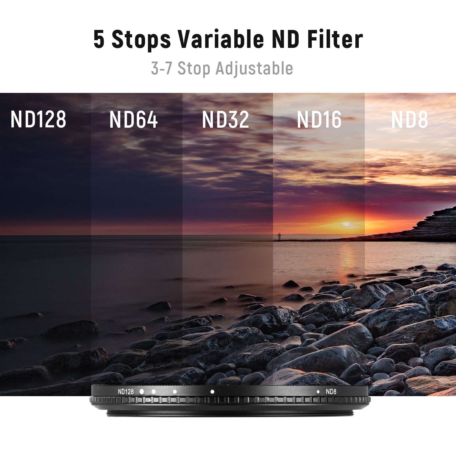 NEEWER HD Variable ND Filter ND8-ND128