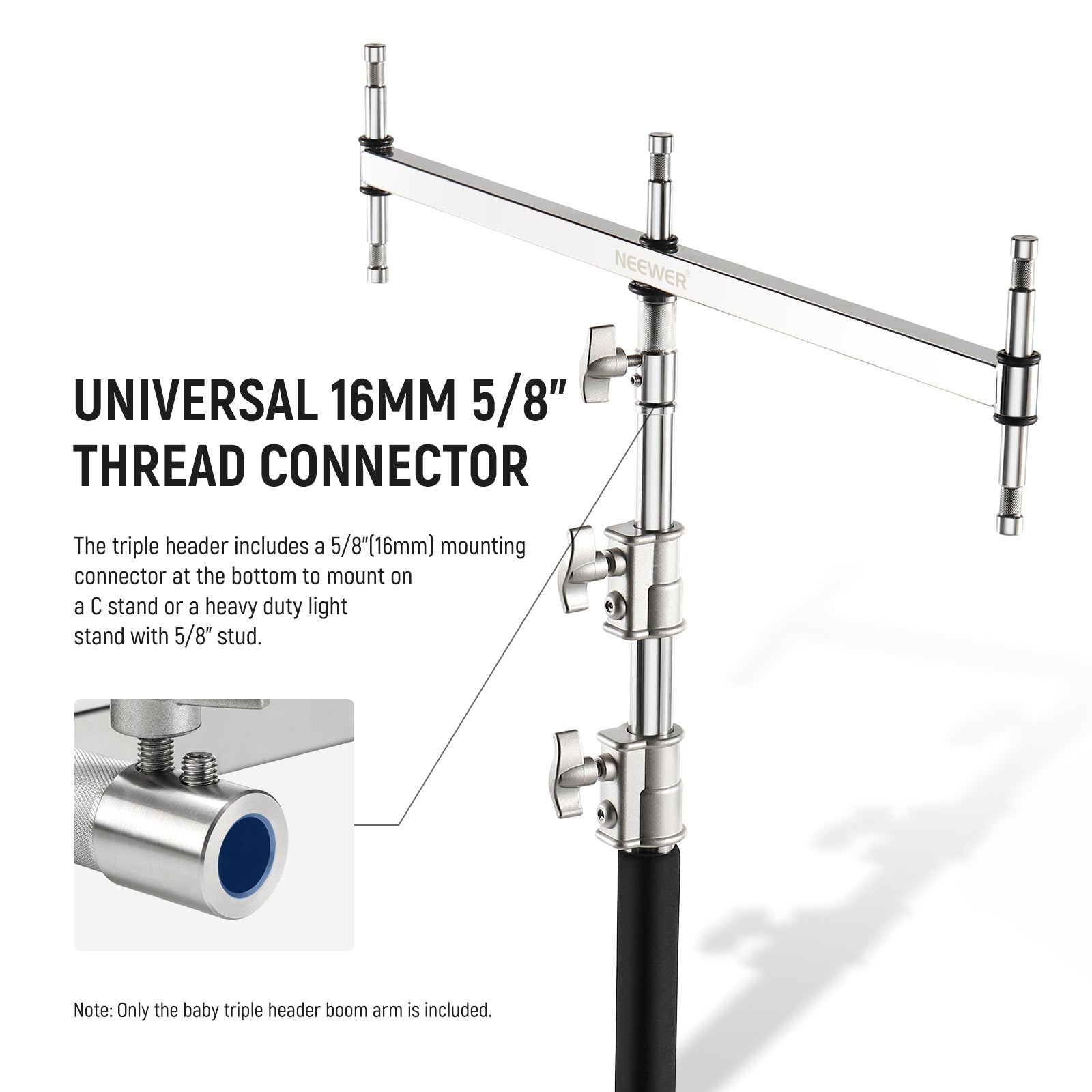 NEEWER UA005 Baby Triple Header Boom Arm - NEEWER – neewer.com