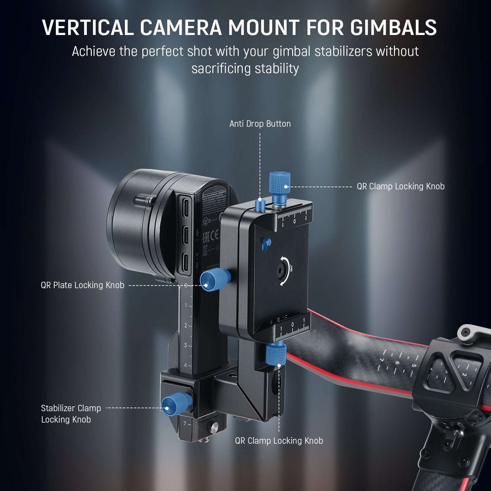 NEEWER CA027 Vertical Camera Mount for Ronin RS3 Pro RS 3 RS 2