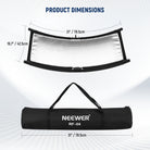 Product dimensions of the NEEWER RF-04 Clamshell Light Reflector Diffuser