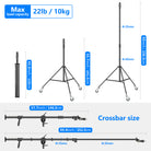 Neewer 7.9'/2.4M Photography Heavy Duty Wheeled Base Tripod Stand