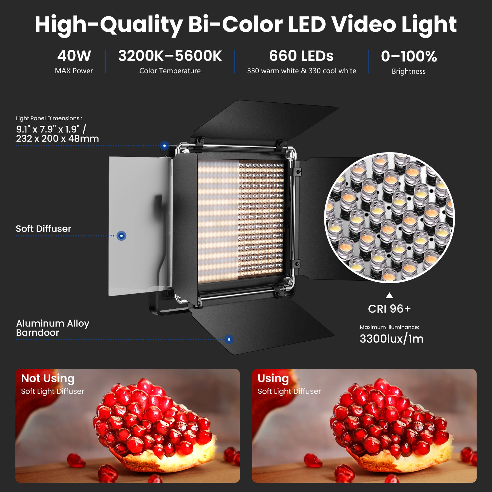 NEEWER NL288A Bi-Color LED Panel Light Kit